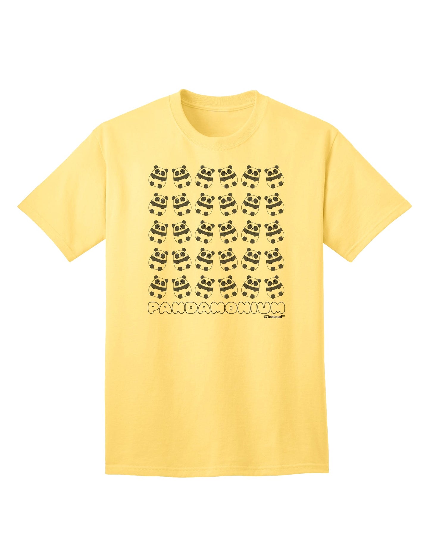 Stylish and Trendy Pandamonium Pandas Adult T-Shirt by TooLoud-Mens T-shirts-TooLoud-Yellow-Small-Davson Sales