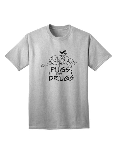 Stylish and Trendy Pugs Not Drugs Adult T-Shirt by TooLoud-Mens T-shirts-TooLoud-AshGray-Small-Davson Sales