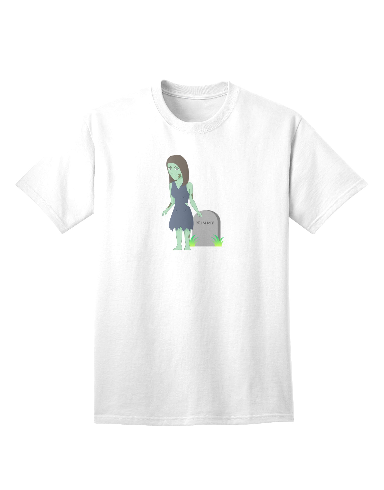 Stylish and Unique Kimmy the Zombie Girl Adult T-Shirt for Fashion Enthusiasts-Mens T-shirts-TooLoud-White-Small-Davson Sales