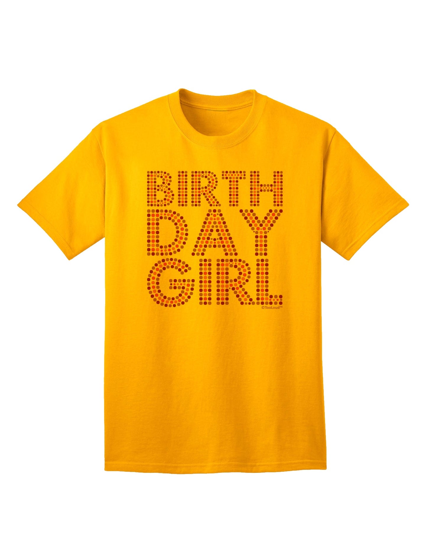 Stylish and Vibrant Birthday Girl T-Shirt with Pink and Purple Dots by TooLoud-Mens T-shirts-TooLoud-Gold-Small-Davson Sales