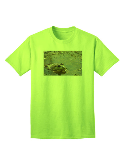 Stylish and Vibrant Bullfrog In Water Adult T-Shirt by TooLoud-Mens T-shirts-TooLoud-Neon-Green-Small-Davson Sales