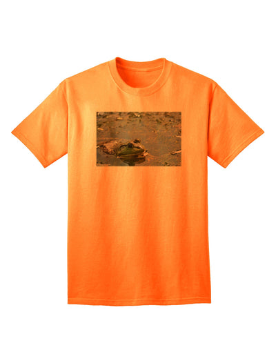 Stylish and Vibrant Bullfrog In Water Adult T-Shirt by TooLoud-Mens T-shirts-TooLoud-Neon-Orange-Small-Davson Sales