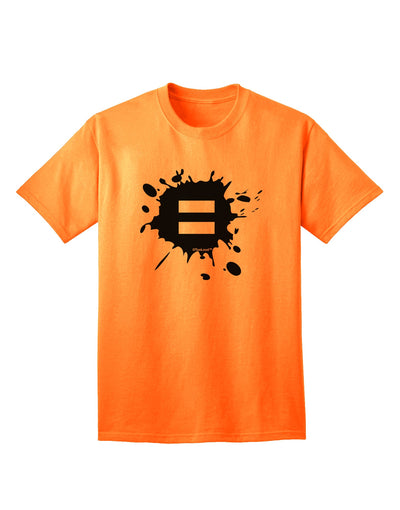 Stylish and Vibrant Equal Paint Splatter Adult T-Shirt by TooLoud-Mens T-shirts-TooLoud-Neon-Orange-Small-Davson Sales