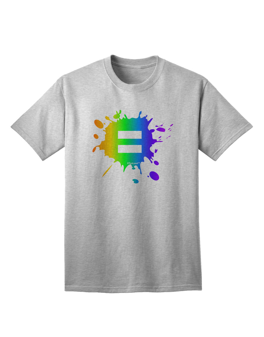 Stylish and Vibrant Equal Rainbow Paint Splatter Adult T-Shirt Offered by TooLoud-Mens T-shirts-TooLoud-White-Small-Davson Sales