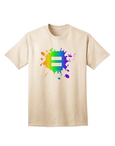 Stylish and Vibrant Equal Rainbow Paint Splatter Adult T-Shirt Offered by TooLoud-Mens T-shirts-TooLoud-Natural-Small-Davson Sales