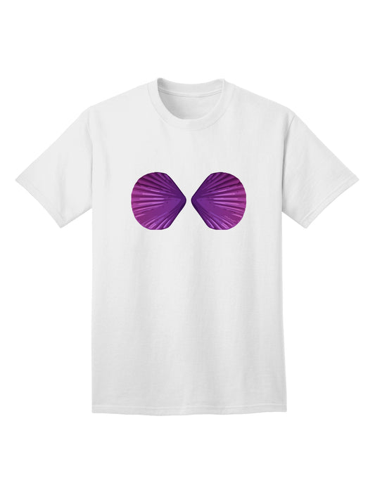 Stylish and Vibrant Mermaid Shell Bra Purple Adult T-Shirt by TooLoud-Mens T-shirts-TooLoud-White-Small-Davson Sales