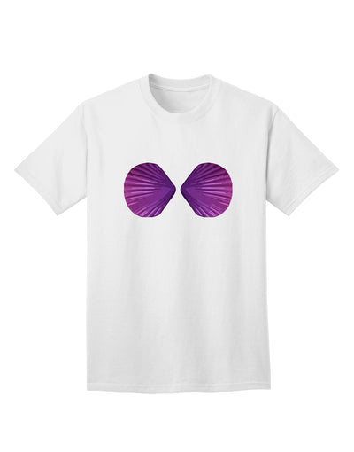 Stylish and Vibrant Mermaid Shell Bra Purple Adult T-Shirt by TooLoud-Mens T-shirts-TooLoud-White-Small-Davson Sales