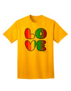 Stylish and Vibrant Rainbow LOVE Text Adult T-Shirt by TooLoud-Mens T-shirts-TooLoud-Gold-Small-Davson Sales