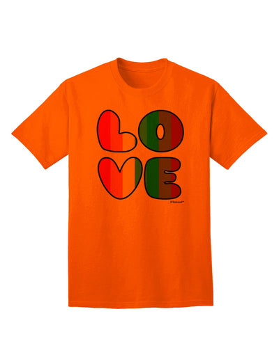 Stylish and Vibrant Rainbow LOVE Text Adult T-Shirt by TooLoud-Mens T-shirts-TooLoud-Orange-Small-Davson Sales