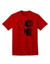 Stylish and Vibrant Rainbow LOVE Text Adult T-Shirt by TooLoud-Mens T-shirts-TooLoud-Red-Small-Davson Sales