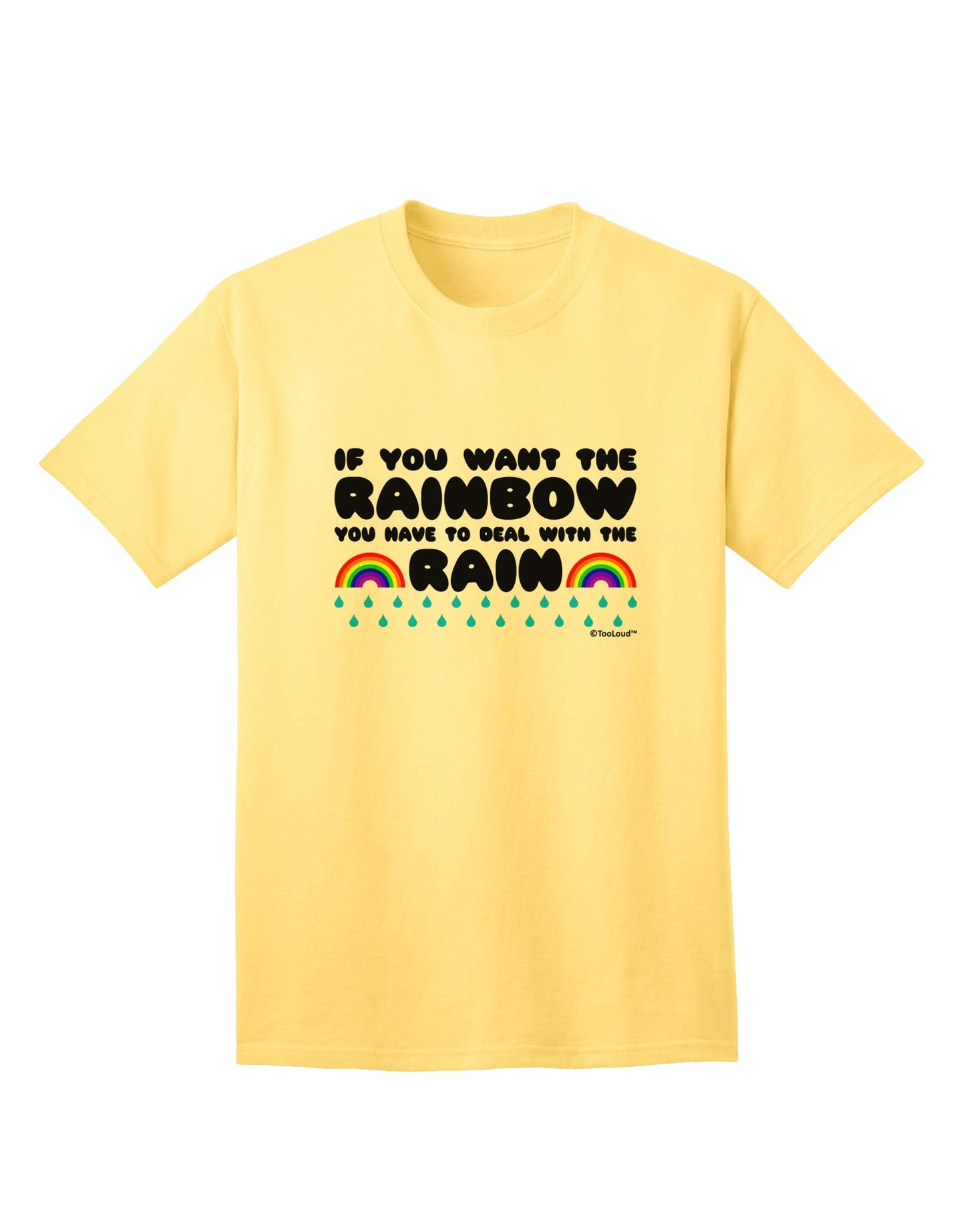 Stylish and Vibrant Rainbow Quote Adult T-Shirt by TooLoud-Mens T-shirts-TooLoud-Yellow-Small-Davson Sales