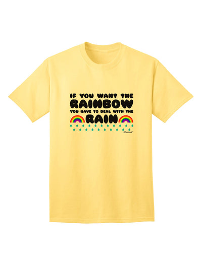 Stylish and Vibrant Rainbow Quote Adult T-Shirt by TooLoud-Mens T-shirts-TooLoud-Yellow-Small-Davson Sales