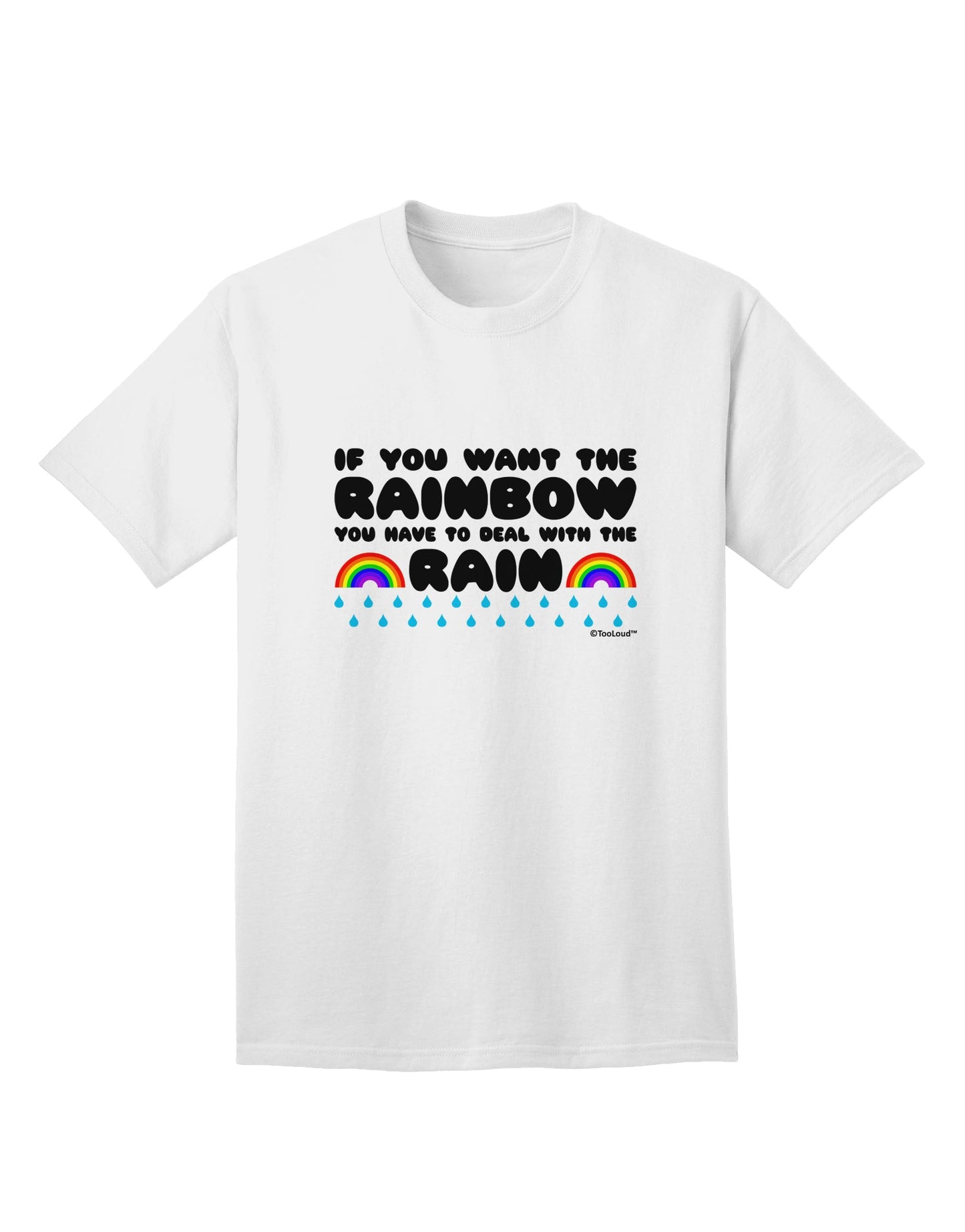 Stylish and Vibrant Rainbow Quote Adult T-Shirt by TooLoud-Mens T-shirts-TooLoud-White-Small-Davson Sales