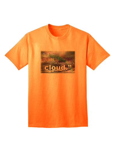 Stylish and Vibrant Rainbow in Cloud M Angelou Adult T-Shirt by TooLoud-Mens T-shirts-TooLoud-Neon-Orange-Small-Davson Sales