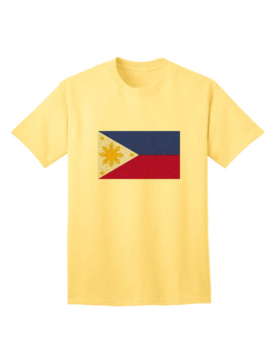 Stylishly Distressed Philippines Flag Adult T-Shirt by TooLoud-Mens T-shirts-TooLoud-Yellow-Small-Davson Sales