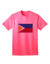 Stylishly Distressed Philippines Flag Adult T-Shirt by TooLoud-Mens T-shirts-TooLoud-Neon-Pink-Small-Davson Sales