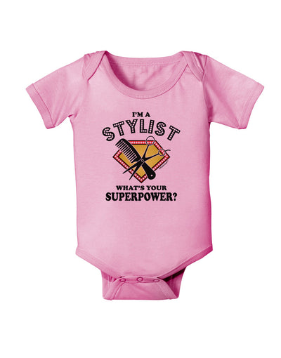 Stylist - Superpower Baby Romper Bodysuit-Baby Romper-TooLoud-Pink-06-Months-Davson Sales