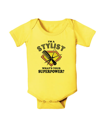 Stylist - Superpower Baby Romper Bodysuit-Baby Romper-TooLoud-Yellow-06-Months-Davson Sales