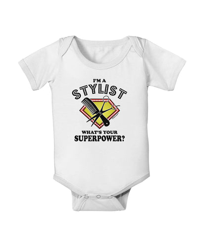 Stylist - Superpower Baby Romper Bodysuit-Baby Romper-TooLoud-White-06-Months-Davson Sales