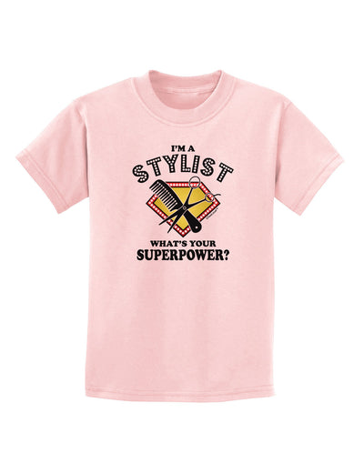 Stylist - Superpower Childrens T-Shirt-Childrens T-Shirt-TooLoud-PalePink-X-Small-Davson Sales