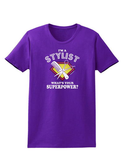 Stylist - Superpower Womens Dark T-Shirt-TooLoud-Purple-X-Small-Davson Sales