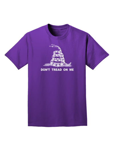 Subdued Don't Tread On Me Gadsden Flag Rattlesnake Adult Dark T-Shirt-Mens T-Shirt-TooLoud-Purple-Small-Davson Sales