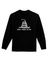 Subdued Don't Tread On Me Gadsden Flag Rattlesnake Adult Long Sleeve Dark T-Shirt-TooLoud-Black-Small-Davson Sales