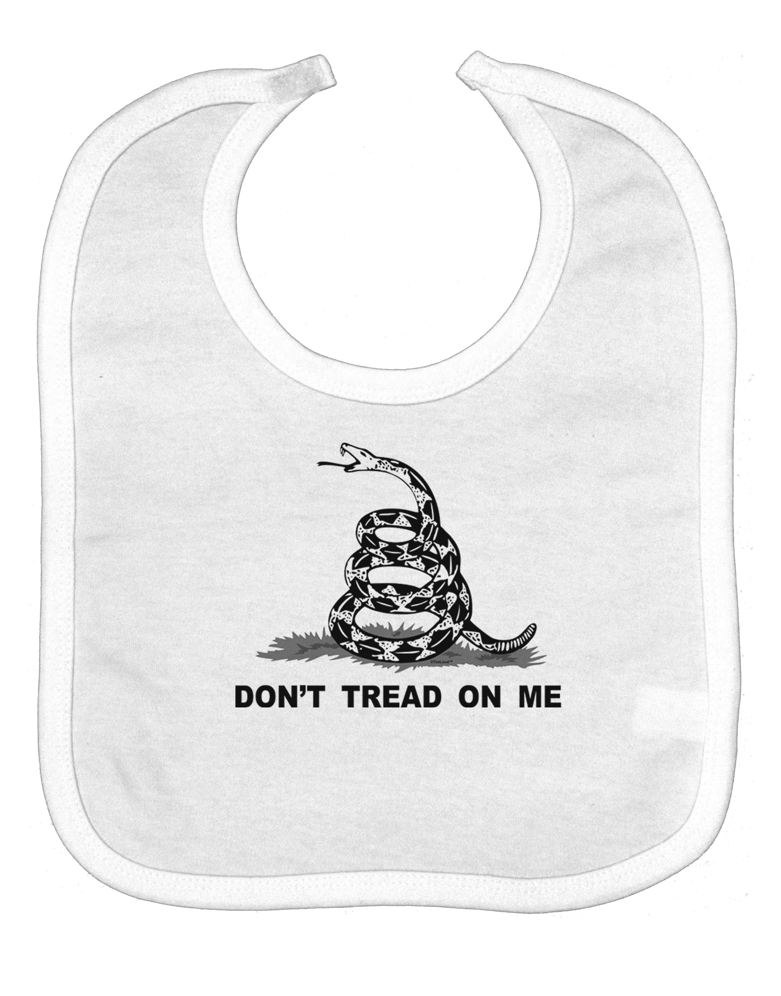 Subdued Don't Tread On Me Gadsden Flag Rattlesnake Baby Bib