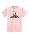 Subdued Don't Tread On Me Gadsden Flag Rattlesnake Childrens T-Shirt-Childrens T-Shirt-TooLoud-PalePink-X-Small-Davson Sales