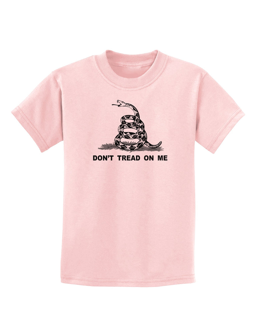 Subdued Don't Tread On Me Gadsden Flag Rattlesnake Childrens T-Shirt-Childrens T-Shirt-TooLoud-White-X-Small-Davson Sales