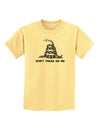 Subdued Don't Tread On Me Gadsden Flag Rattlesnake Childrens T-Shirt-Childrens T-Shirt-TooLoud-Daffodil-Yellow-X-Small-Davson Sales