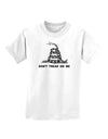 Subdued Don't Tread On Me Gadsden Flag Rattlesnake Childrens T-Shirt-Childrens T-Shirt-TooLoud-White-X-Small-Davson Sales