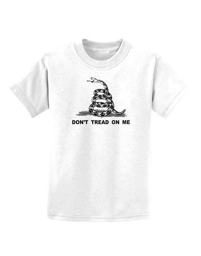 Subdued Don't Tread On Me Gadsden Flag Rattlesnake Childrens T-Shirt-Childrens T-Shirt-TooLoud-White-X-Small-Davson Sales