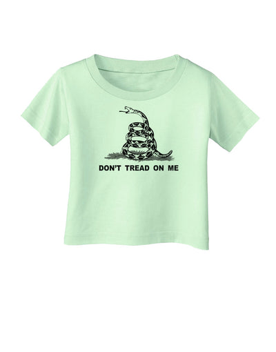 Subdued Don't Tread On Me Gadsden Flag Rattlesnake Infant T-Shirt-Infant T-Shirt-TooLoud-Light-Green-06-Months-Davson Sales