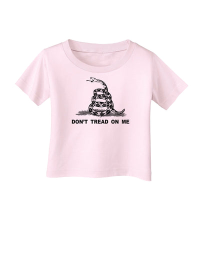 Subdued Don't Tread On Me Gadsden Flag Rattlesnake Infant T-Shirt-Infant T-Shirt-TooLoud-Light-Pink-06-Months-Davson Sales