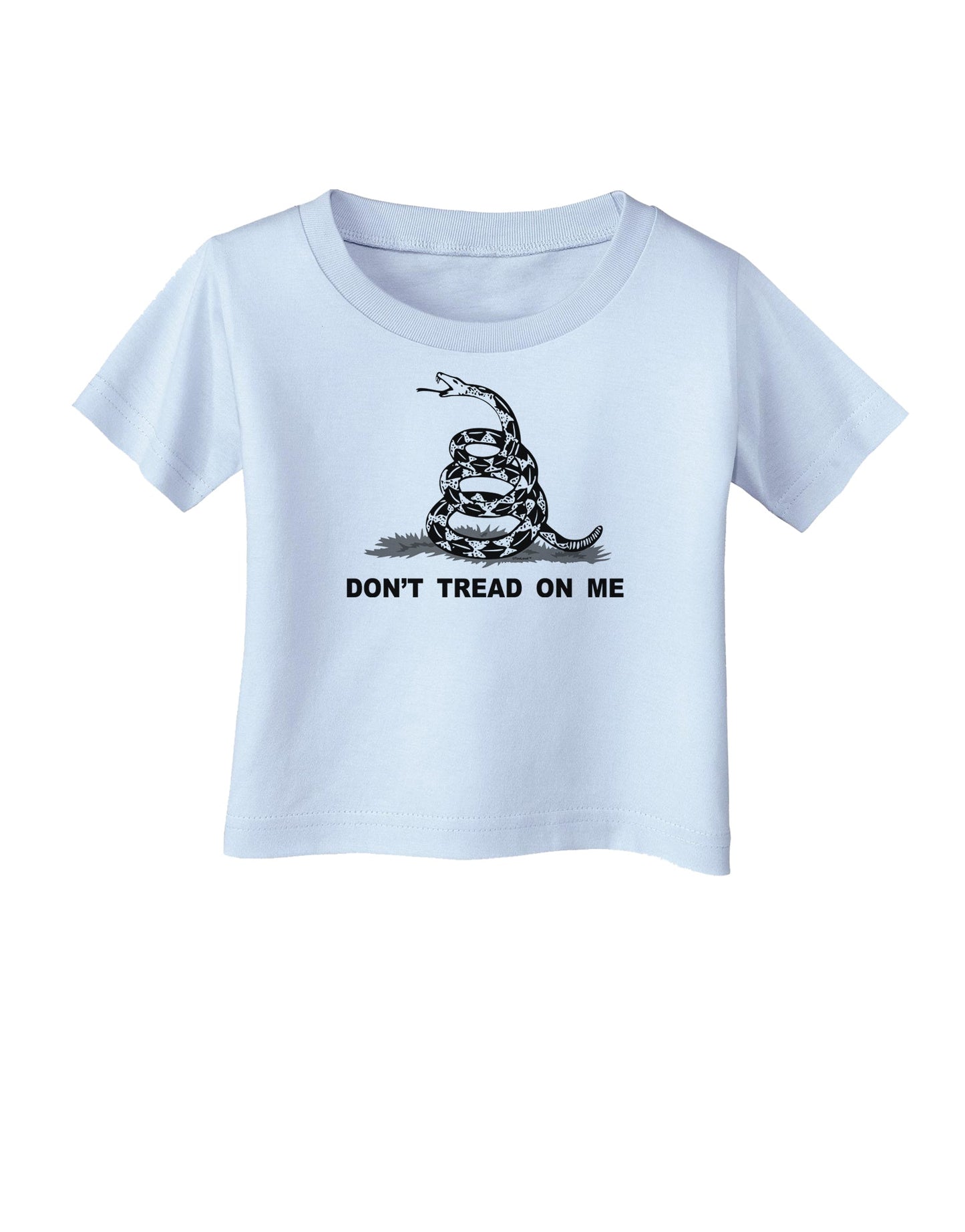 Subdued Don't Tread On Me Gadsden Flag Rattlesnake Infant T-Shirt-Infant T-Shirt-TooLoud-Light-Blue-06-Months-Davson Sales