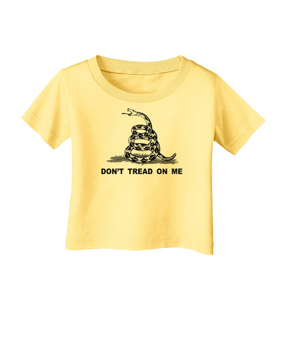 Subdued Don't Tread On Me Gadsden Flag Rattlesnake Infant T-Shirt-Infant T-Shirt-TooLoud-Daffodil-Yellow-06-Months-Davson Sales