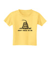 Subdued Don't Tread On Me Gadsden Flag Rattlesnake Toddler T-Shirt-Toddler T-Shirt-TooLoud-Daffodil-Yellow-2T-Davson Sales