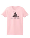 Subdued Don't Tread On Me Gadsden Flag Rattlesnake Womens T-Shirt-Womens T-Shirt-TooLoud-PalePink-X-Small-Davson Sales