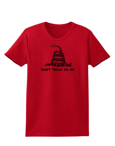 Subdued Don't Tread On Me Gadsden Flag Rattlesnake Womens T-Shirt-Womens T-Shirt-TooLoud-Red-X-Small-Davson Sales