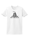 Subdued Don't Tread On Me Gadsden Flag Rattlesnake Womens T-Shirt-Womens T-Shirt-TooLoud-White-X-Small-Davson Sales