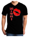 Such a Fun Age Kiss Lips Adult V-Neck T-shirt-Mens T-Shirt-TooLoud-Black-Small-Davson Sales