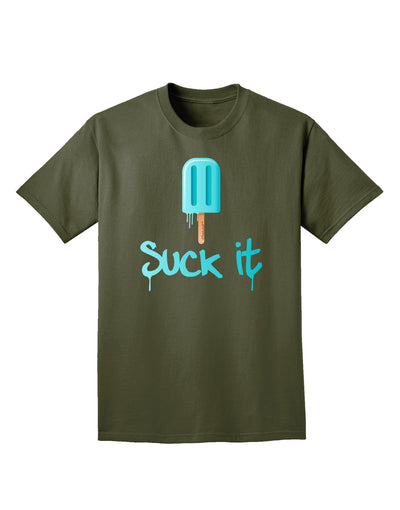 Suck It Popsicle Adult Dark T-Shirt-Mens T-Shirt-TooLoud-Military-Green-Small-Davson Sales