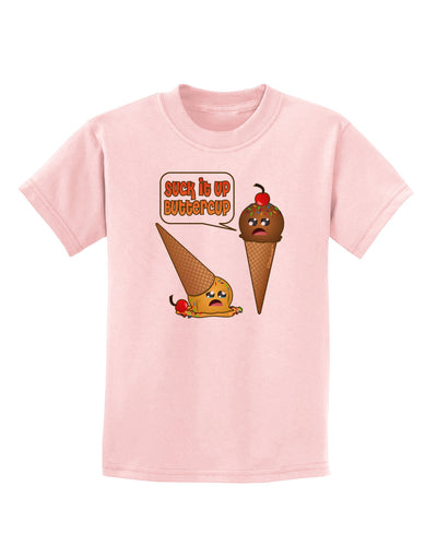 Suck It Up Buttercup Icecream Childrens T-Shirt-Childrens T-Shirt-TooLoud-PalePink-X-Small-Davson Sales