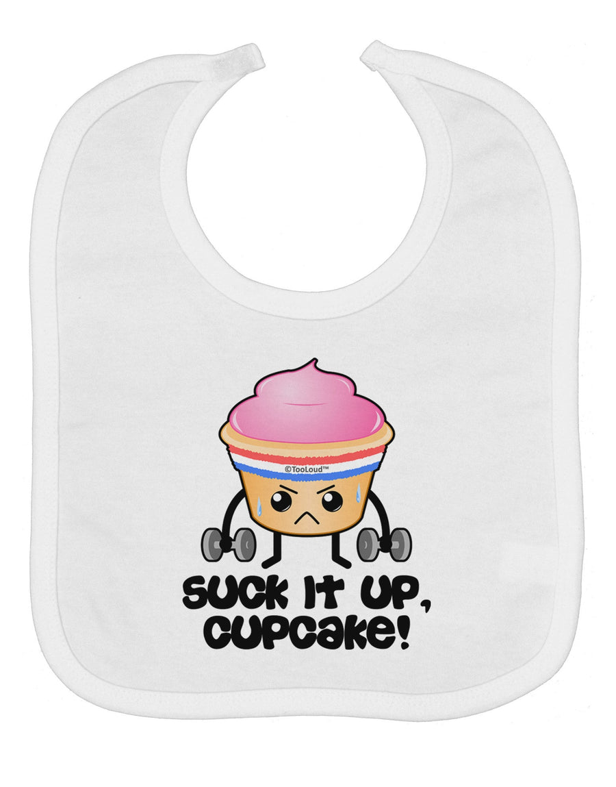 Suck It Up Cupcake Design Baby Bib by TooLoud