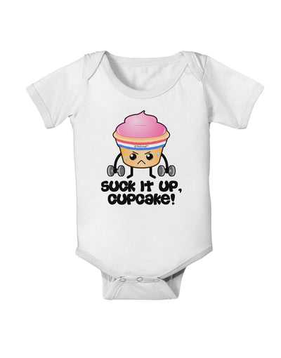 Suck It Up Cupcake Design Baby Romper Bodysuit by TooLoud-Baby Romper-TooLoud-White-06-Months-Davson Sales