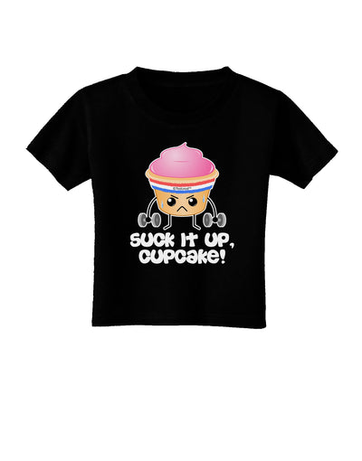 Suck It Up Cupcake Design Toddler T-Shirt Dark by TooLoud-Toddler T-Shirt-TooLoud-Black-2T-Davson Sales