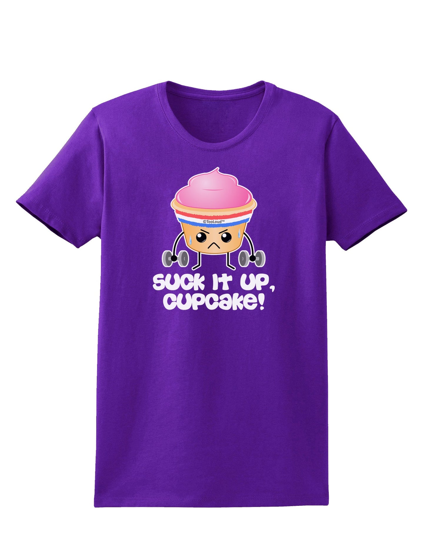 Suck It Up Cupcake Design Womens Dark T-Shirt by TooLoud-Womens T-Shirt-TooLoud-Purple-X-Small-Davson Sales
