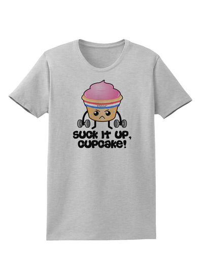 Suck It Up Cupcake Design Womens T-Shirt by TooLoud-Womens T-Shirt-TooLoud-AshGray-X-Small-Davson Sales