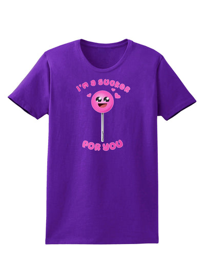 Sucker For You Womens Dark T-Shirt-Womens T-Shirt-TooLoud-Purple-X-Small-Davson Sales